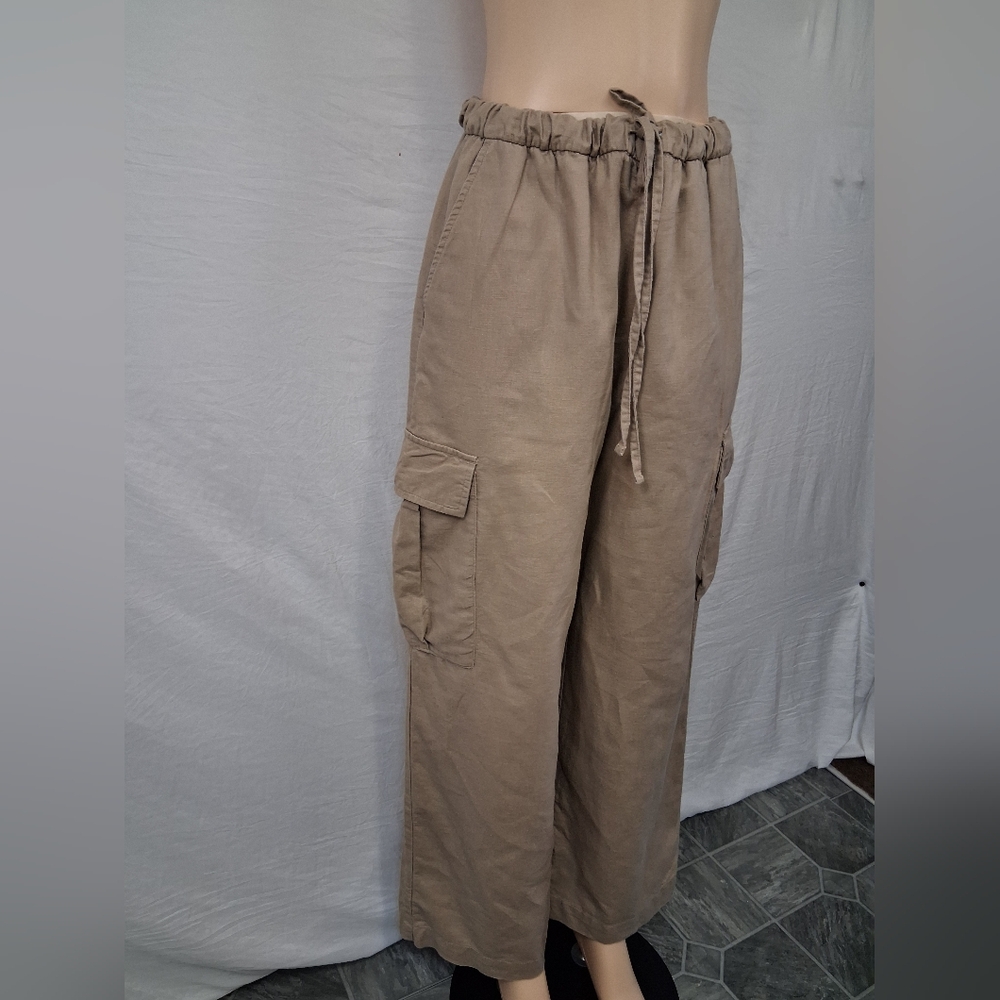 GAP Wonen's Wide-Leg Cargo Pants - Taupe Brown Size S - Picture 5 of 16